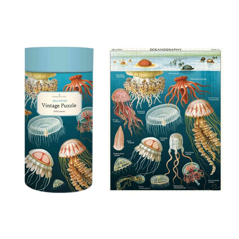 Cavallini, Puzzle, Gifts, 1000 Piece, Jigsaw, Jellyfish, 438281